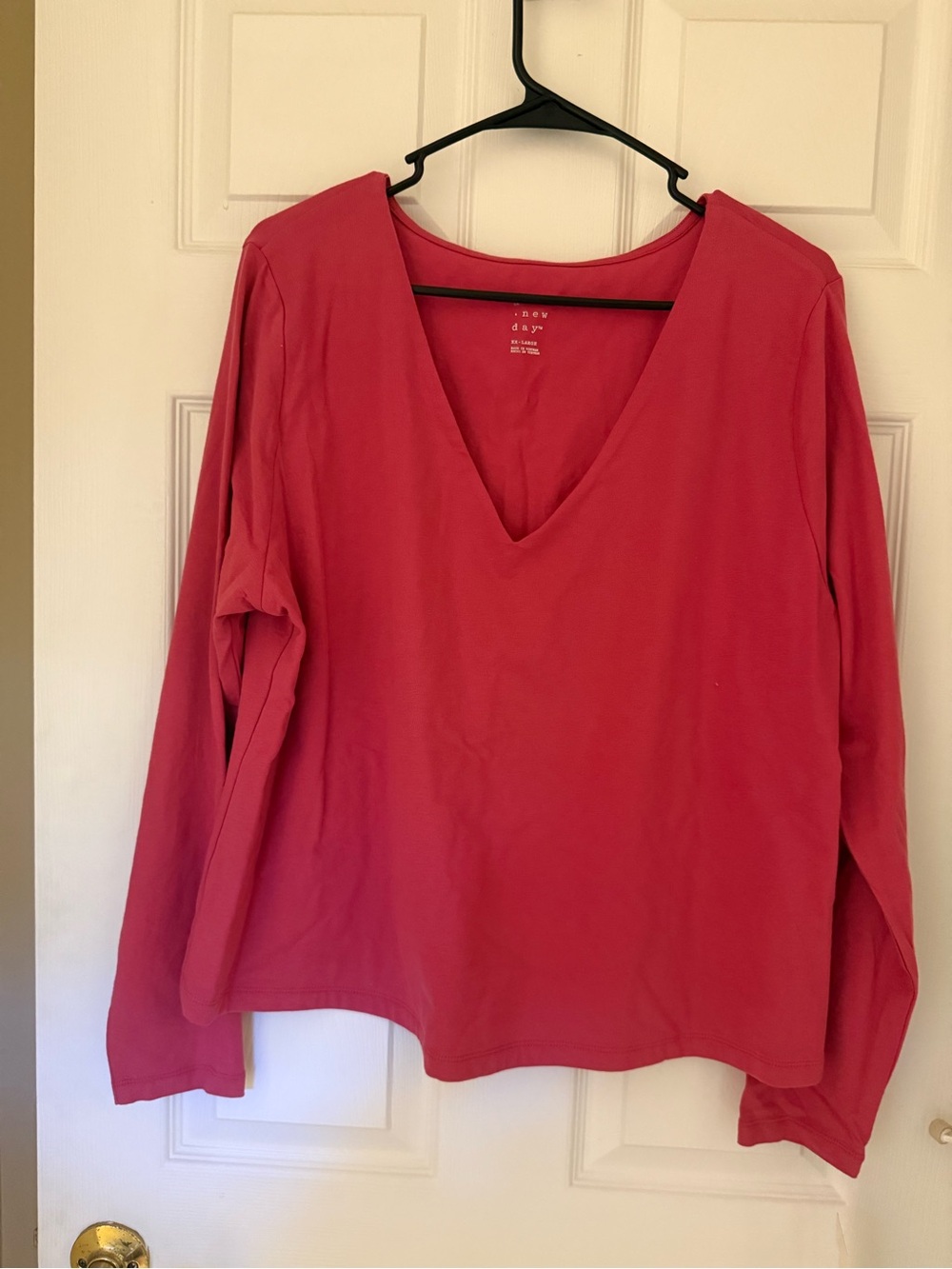 a new day Pink V-Neck Long Sleeve Top